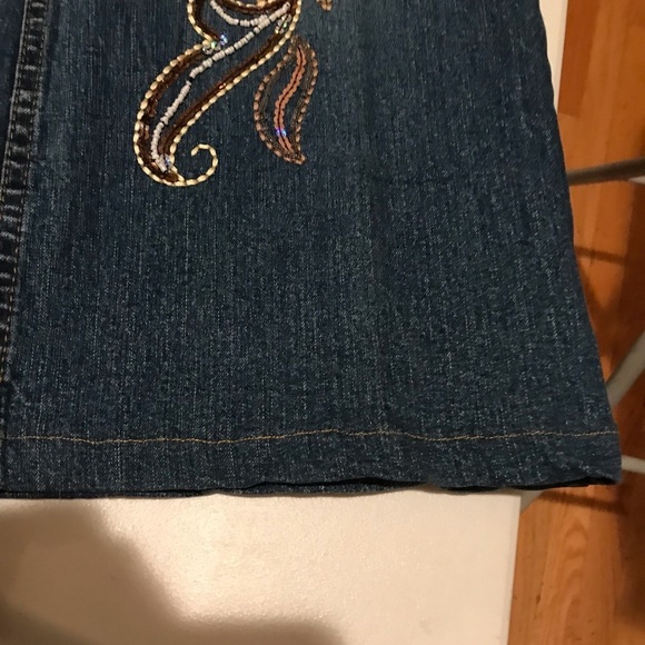 Midnight Velvet  size 12 jeans embellished high rise wide leg with stretch - Picture 10 of 15